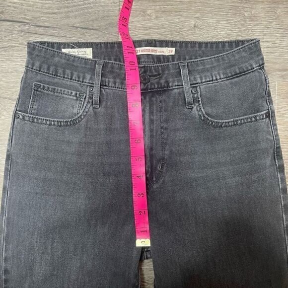 Levis 721 Jeans Size 28 High Rise Skinny Stretch Grey Denim Dark - Picture 6 of 6